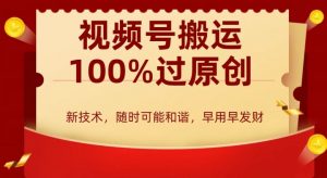 外边收费599创作者分成计划，视频号搬运100%过原创，新技术，适合零基础小白，月入两万+【揭秘】-水滴知识网