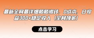 最新全网最详细陌陌搬砖，0成本，日收益300+稳定收入（全网独家）【揭秘】-水滴知识网