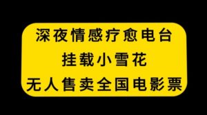 深夜情感疗愈电台，挂载小雪花，无人售卖全国电影票【揭秘】-水滴知识网