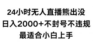 快手24小时无人直播熊出没,不封直播间,不违规,日入2000+,最适合小白上手,保姆式教学【揭秘】-水滴知识网