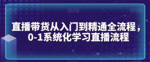 直播带货从入门到精通全流程,0-1系统化学习直播流程-水滴知识网