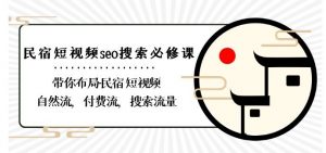 民宿-短视频seo搜索必修课：带你布局-民宿短视频自然流，付费流，搜索流量-水滴知识网