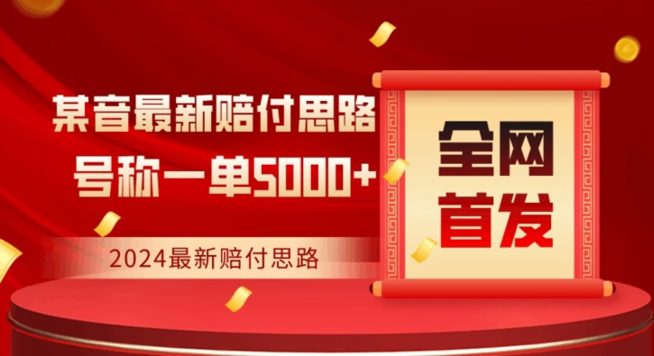 全网首发，2024最新抖音赔付项目，号称一单5000+保姆级拆解【仅揭秘】-水滴知识网