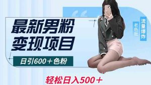 最新男粉变现项目，日引600＋色粉，全平台通用，轻松日入500＋【揭秘】-水滴知识网