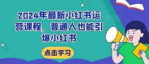 2024年最新小红书运营课程,普通人也能引爆小红书-水滴知识网