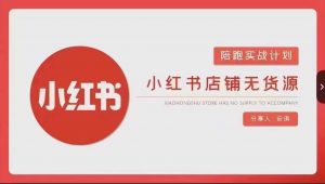 安琪-小红书店铺无货源实战,开店到售后全流程操作-水滴知识网