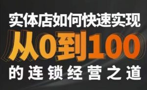星哥·实体如何快速实现从0-100的连锁经营之道-水滴知识网