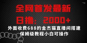 全网首发最新，日撸2000+，外面收费688的金杰猫直播间搭建，保姆级教程小白可操作【揭秘】-水滴知识网