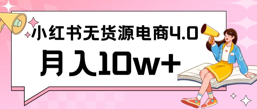 小红书新电商实战，无货源实操从0到1月入10w+联合抖音放大收益【揭秘】-水滴知识网