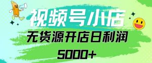 视频号无货源小店从0到1日订单量千单以上纯利润稳稳5000+【揭秘】-水滴知识网
