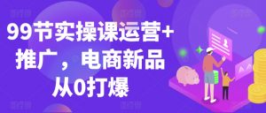 99节实操课运营+推广,电商新品从0打爆-水滴知识网