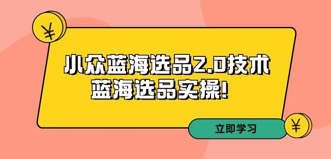 拼多多培训第33期:小众蓝海选品2.0技术-蓝海选品实操!-水滴知识网