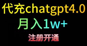 代充chatgpt4，日入500+，精准引流，暴力变现【揭秘】-水滴知识网