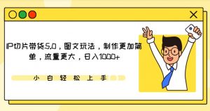 IP切片带货5.0，图文玩法，制作更加简单，流量更大，日入1000+【揭秘】-水滴知识网