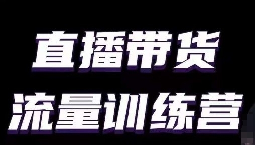 直播带货流量训练营,小白主播必学直播课-水滴知识网