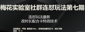 梅花实验室社群连怼玩法第七期,连怼玩法最新,改时长配合卡特效技术-水滴知识网