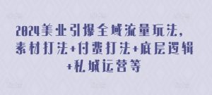 2024美业引爆全域流量玩法，素材打法 付费打法 底层逻辑 私城运营等-水滴知识网