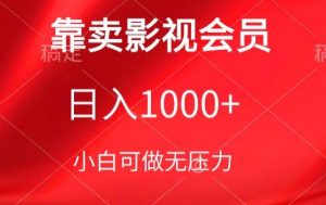 靠卖影视会员,日入1000+,落地保姆级教程,新手可学【揭秘】-水滴知识网