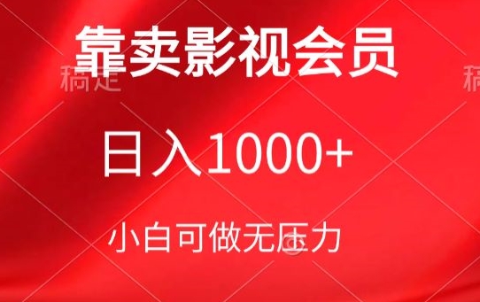 靠卖影视会员,日入1000+,落地保姆级教程,新手可学【揭秘】-水滴知识网