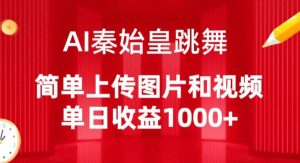 AI秦始皇跳舞,简单上传图片和视频,单日收益1000+【揭秘】-水滴知识网