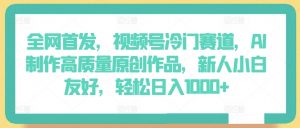 全网首发，视频号冷门赛道，AI制作高质量原创作品，新人小白友好，轻松日入1000+【揭秘】-水滴知识网