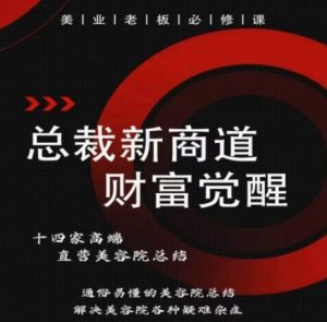 总裁新商道(美业老板必修课),通俗易懂的美容院总结,解决美容院各种疑难杂症-水滴知识网