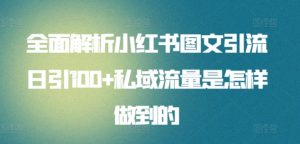 全面解析小红书图文引流日引100+私域流量是怎样做到的【揭秘】-水滴知识网