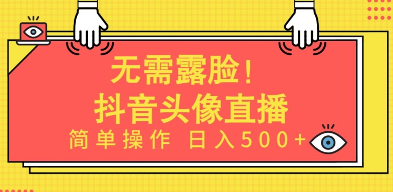 无需露脸,Ai头像直播项目,简单操作日入500+【揭秘】-水滴知识网