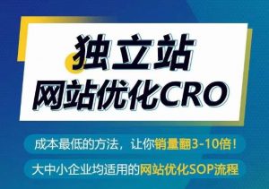 独立站网站优化CRO,成本最低的方法,让你销量翻3-10倍-水滴知识网