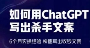 如何用ChatGPT写出杀手文案,6个月实操经验,快速写出收钱文案-水滴知识网