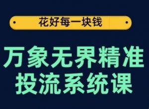 万象无界精准投流系统课,从关键词到推荐,从万象台到达摩盘,从底层原理到实操步骤-水滴知识网