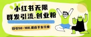 小红书一天引流一二百创业粉技术 可引全行业精准粉玩法【揭秘】-水滴知识网