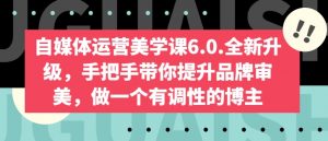 自媒体运营美学课6.0.全新升级,手把手带你提升品牌审美,做一个有调性的博主-水滴知识网