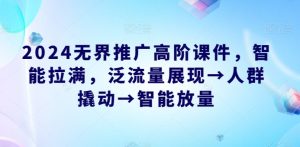 2024无界推广高阶课件，智能拉满，泛流量展现→人群撬动→智能放量-水滴知识网