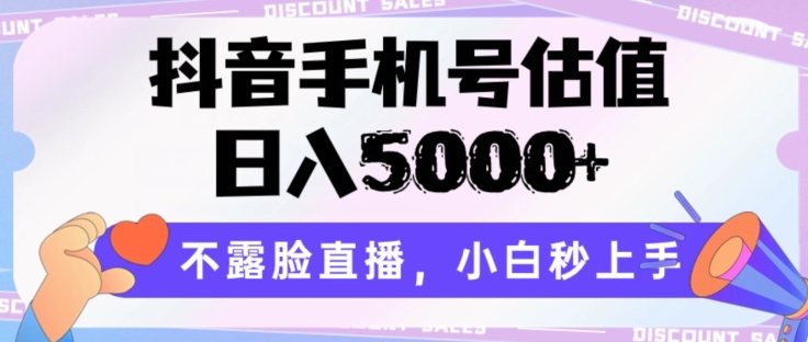 抖音手机号估值,日入5000+,不露脸直播,小白秒上手【揭秘】-水滴知识网