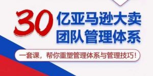 30亿亚马逊大卖团队管理体系,一套课,帮你重塑管理体系与管理技巧-水滴知识网