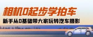 相机0起步学拍车:新手从0基础带大家玩转汽车摄影(18节课)-水滴知识网