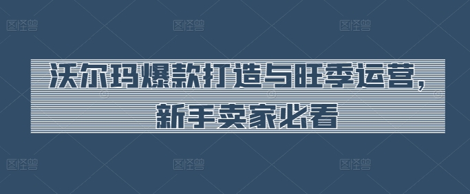 沃尔玛爆款打造与旺季运营,新手卖家必看-水滴知识网