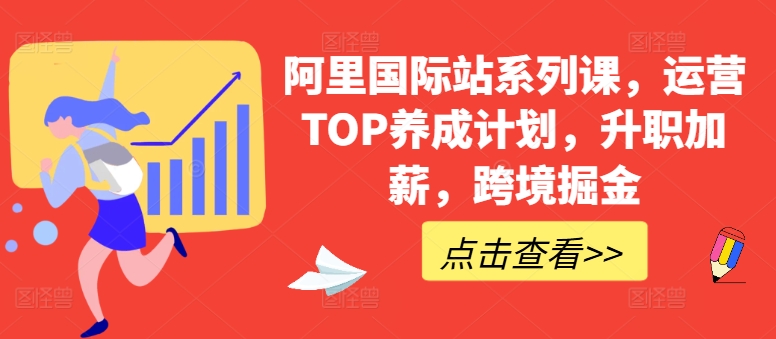 阿里国际站系列课,运营TOP养成计划,升职加薪,跨境掘金-水滴知识网