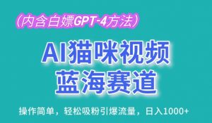AI猫咪视频蓝海赛道,操作简单,轻松吸粉引爆流量,日入1K【揭秘】-水滴知识网