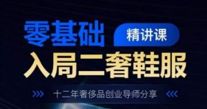 零基础入局二奢鞋服精讲课,十二年奢侈品创业导师分享-水滴知识网