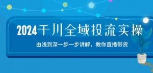 2024千川全域投流精品实操：由谈到深一步一步讲解，教你直播带货-15节-水滴知识网