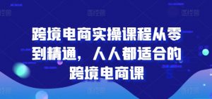 跨境电商实操课程从零到精通,人人都适合的跨境电商课-水滴知识网
