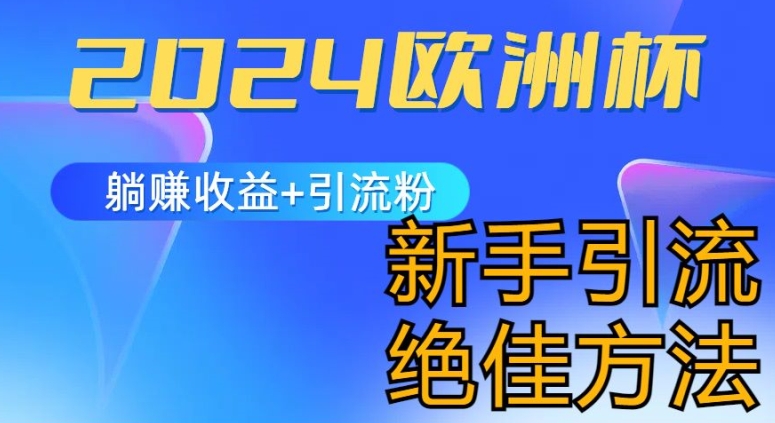 2024欧洲杯风口的玩法及实现收益躺赚+引流粉丝的方法,新手小白绝佳项目【揭秘】-水滴知识网