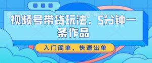 视频号带货玩法,5分钟一条作品,入门简单,快速出单【揭秘】-水滴知识网