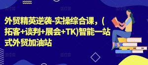 外贸精英逆袭-实操综合课,(拓客+谈判+展会+TK)智能一站式外贸加油站-水滴知识网