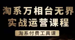 淘系万相台无界实战运营课,淘系付费工具课-水滴知识网