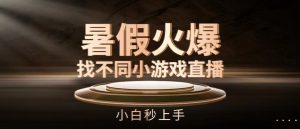 暑假火爆找不同小游戏直播间，小白秒上手【揭秘】-水滴知识网