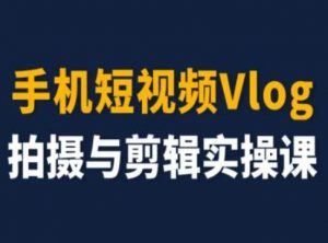 手机短视频Vlog拍摄与剪辑实操课，小白变大师-水滴知识网