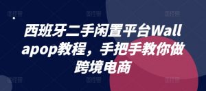 西班牙二手闲置平台Wallapop教程，手把手教你做跨境电商-水滴知识网